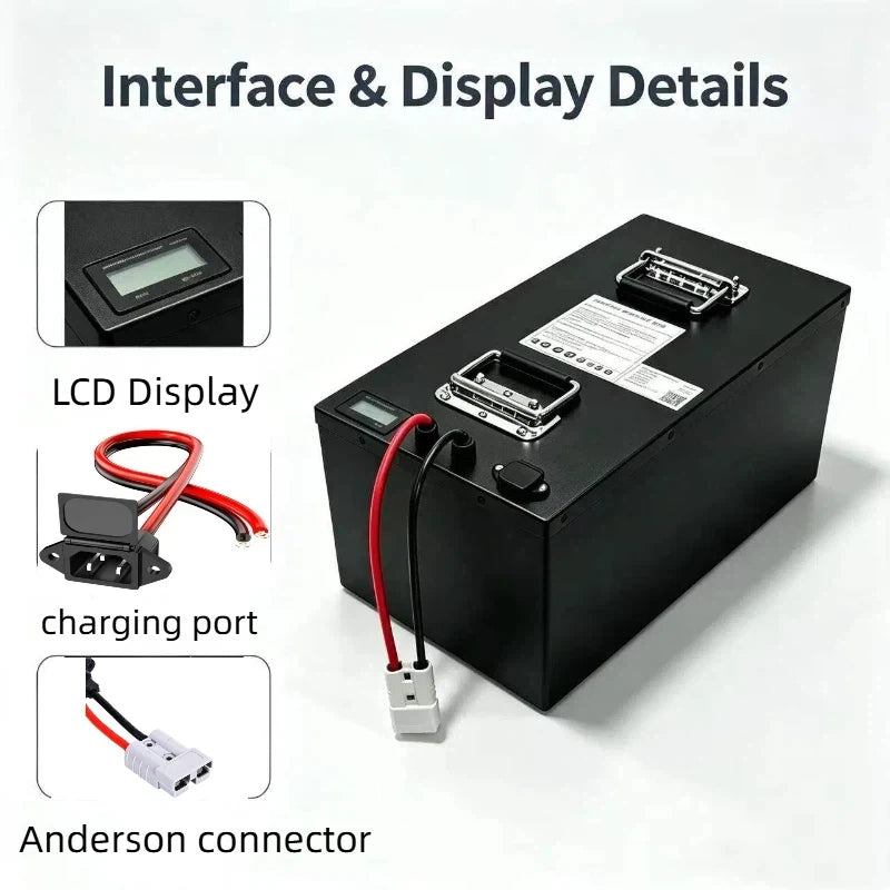 72V 50Ah to 200Ah Golf Cart Battery with Charger