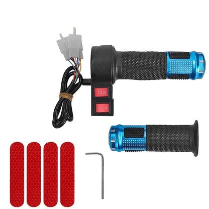 24V 36V 48V 60V 72V Electric Bicycle Finger Throttle Twist Throttle Thumb Throttle with Handle Grips Part for Tricycle/E-scooter