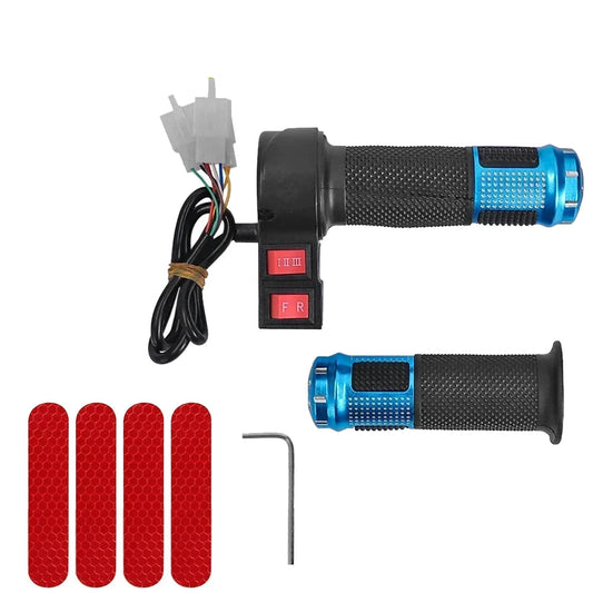 24V 36V 48V 60V 72V Electric Bicycle Finger Throttle Twist Throttle Thumb Throttle with Handle Grips Part for Tricycle/E-scooter