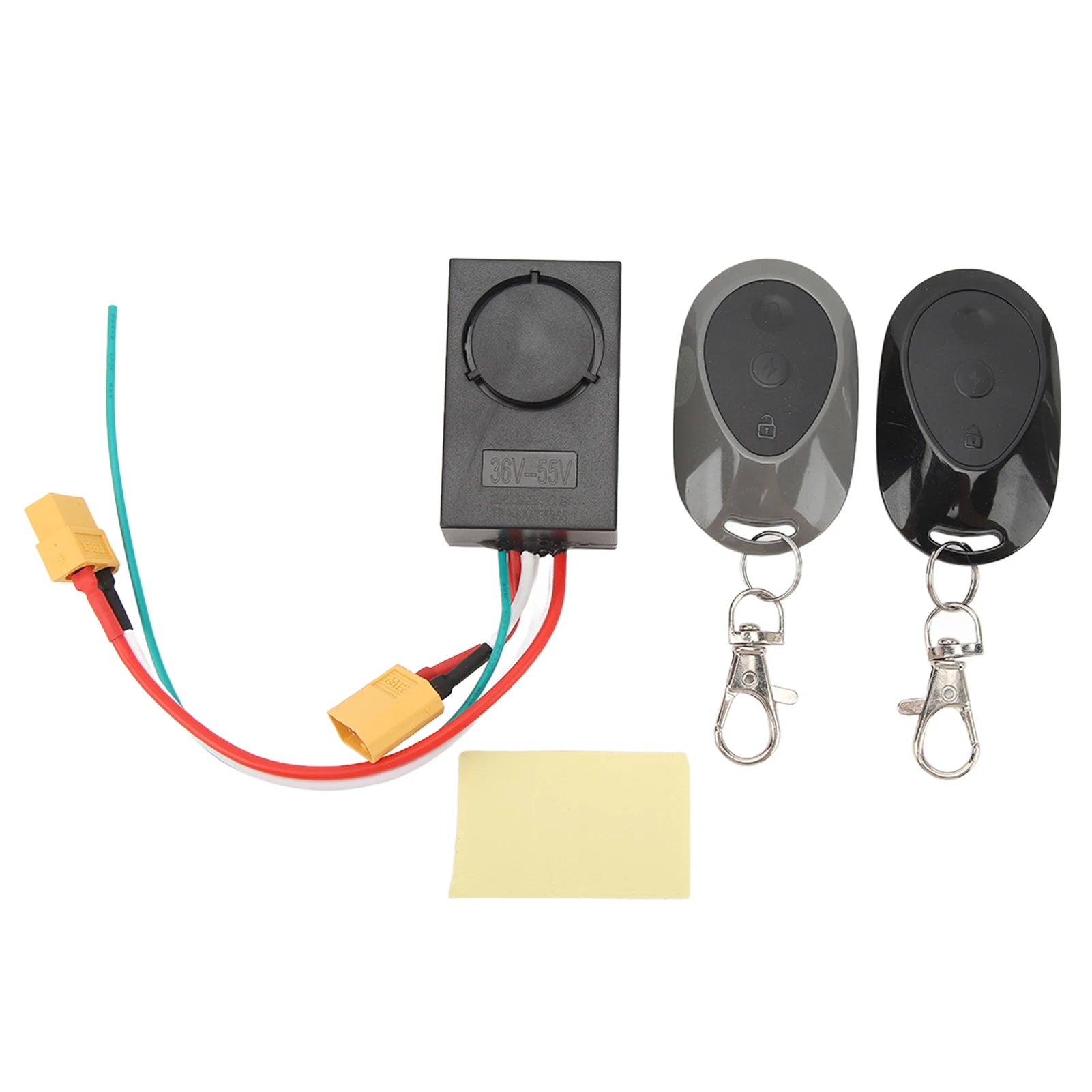 115dB Anti Theft Alarm for NINEBOT MAX G30 Electric Scooter Electric Bike Alarm with 2 Remote Control for 36‑55V XT60 Interface black