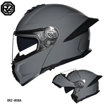 Motorcycle Helmet Dual Visor Modular Flip up Full Face Helmet for Adult Men and Women DOT Approved 4 China