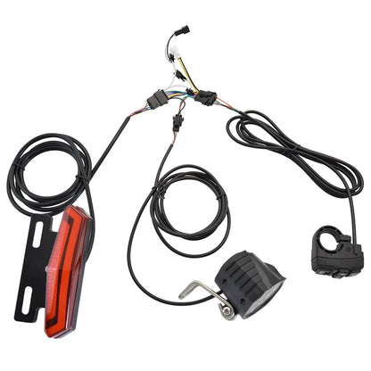 24-48V Ebike Front Brake Rear Light Set Horn Headlight Switch Energy Saving Easy Installation Electric Bicycle Accessories