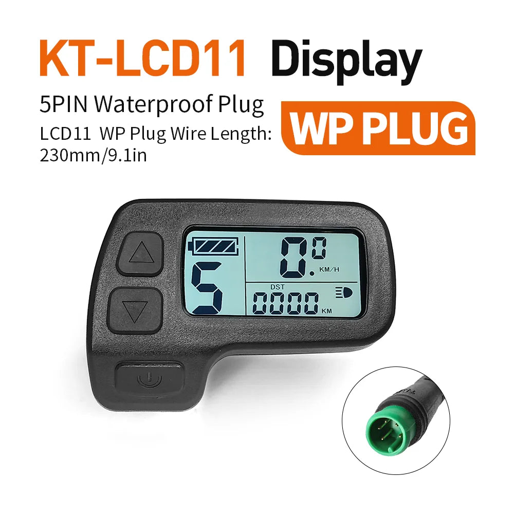 KT Display KT-LCD11 Mini Display 24V 36V 48V for KT Controller Ebike Panel Julet Waterproof/SM Plug