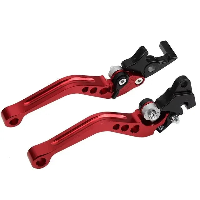 CNC Alloy Motorcycle Brake Handle Universal Fit For Motorbike Modification CNC Motorcycle Clutch Drum Brake Lever Handle Red