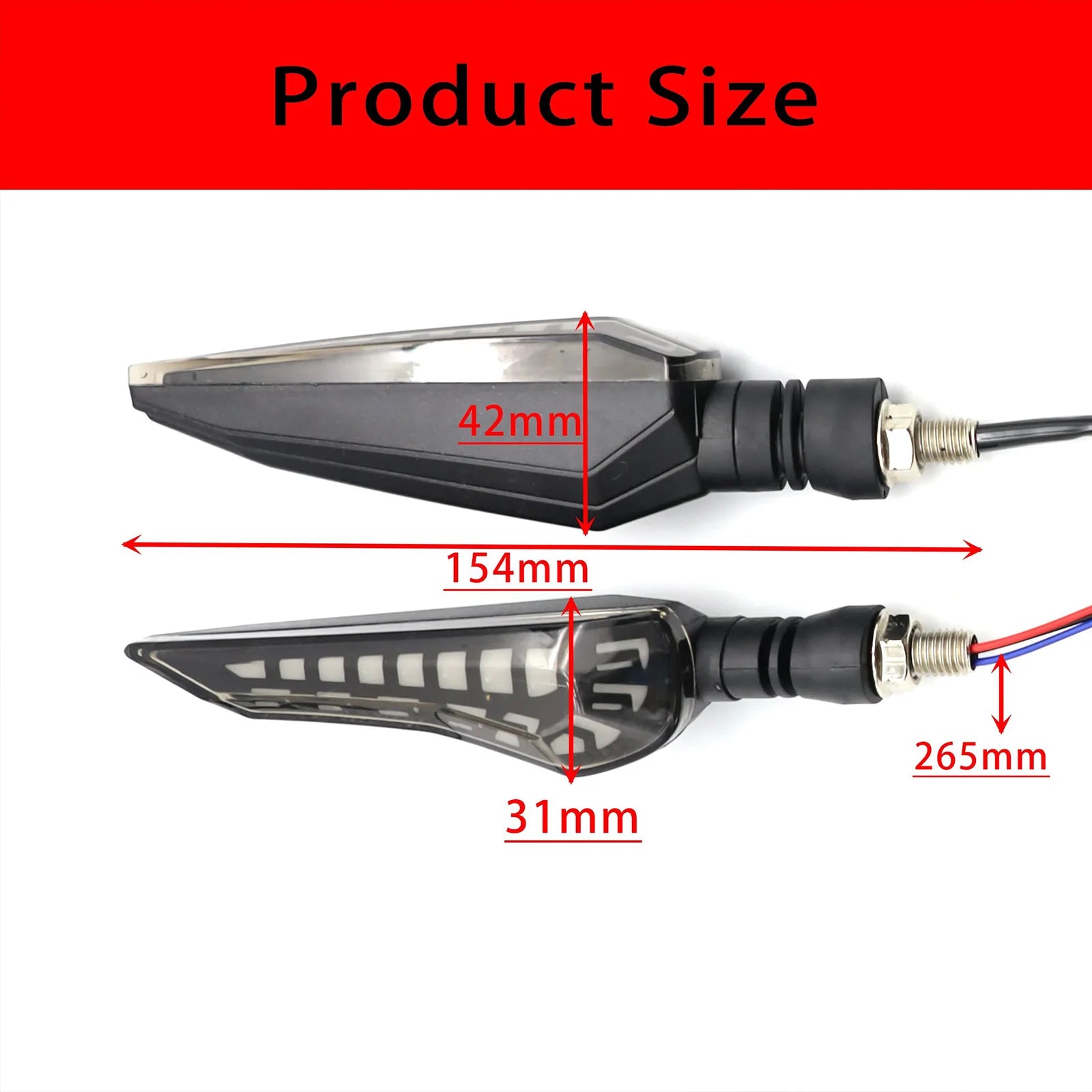 2Pcs Universal Motorcycle LED Turn Signal Light ABS Flowing Indicator Lamp Running Blinker Brake Light For Yamaha Honda Suzuki