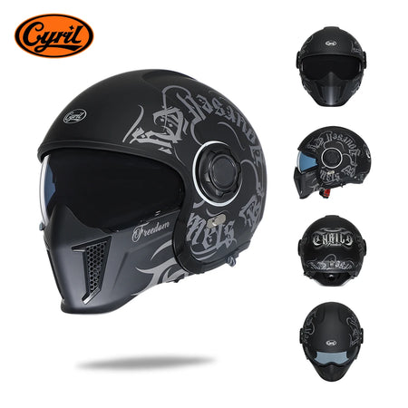 Modular Motorcycle Helmet Full Face Helmet Open Face Helmets Men helmet DOT ECE APPROVED CYRIL