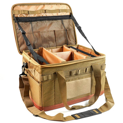 30L Camping Cooking Utensil Organizer Large Capacity Hard Picnic Storage Bag Detachable Multifunctional Utility Camping Supplies