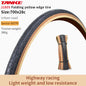 TANKE MTB Bicycle JILUER Foldable Gravel Tire Black/Yellow 60TPI Road BICYCLE Tire 26×2.25/27.5×2.1/2.2/29×2.2/700×25C/20×1.35 J1805 700x28C Yellow Foldable China