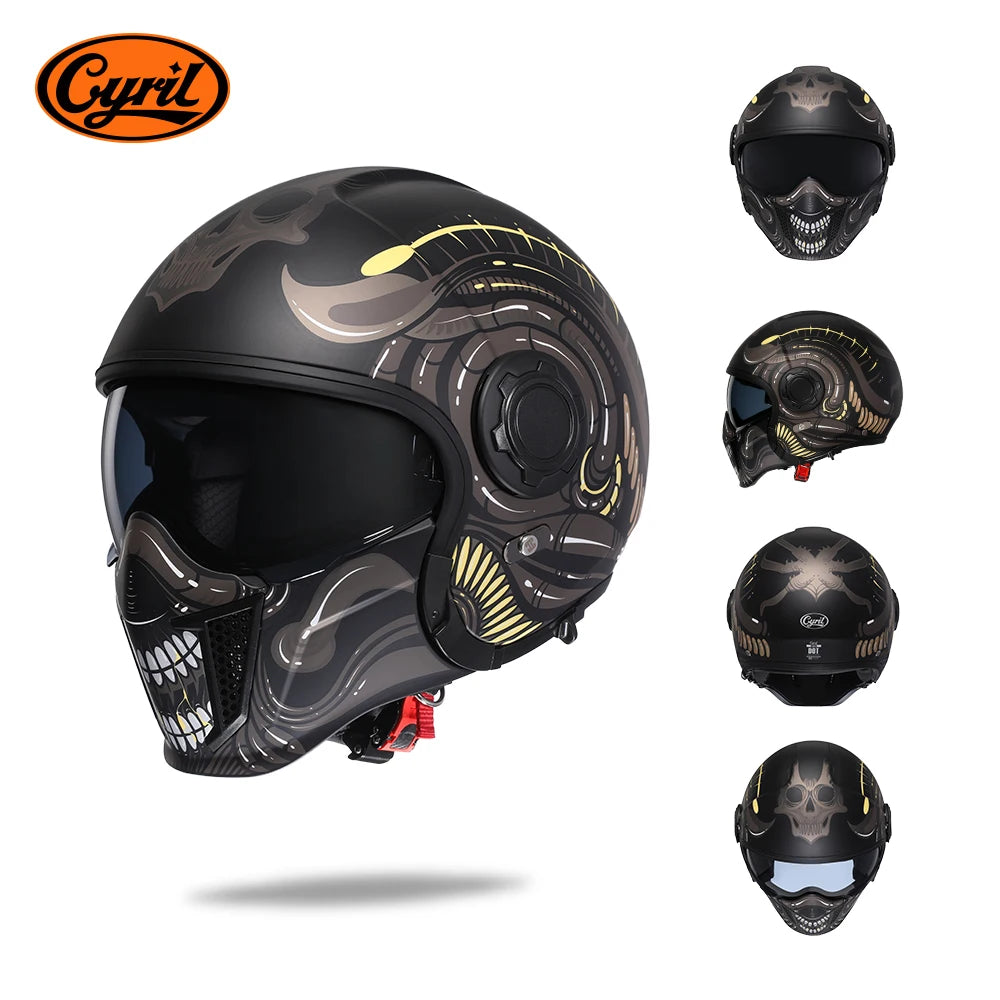 Modular Motorcycle Helmet Full Face Helmet Open Face Helmets Men helmet DOT ECE APPROVED CYRIL