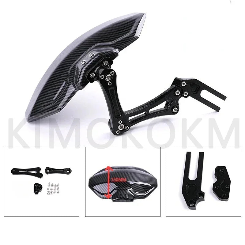 Motorcycle And Bike Adjustable Imitation carbon fiber aluminium alloy Rear Wheel Fender Mudguard Universal Extender Accessories