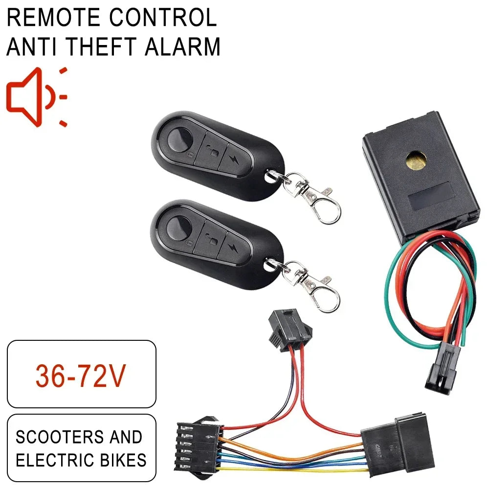 36V-72V Anti-Theft Bell Safety Alarm Remote Control E-Bike for Kugoo M4 Electric Scooter Anti-Theft Device Kit Replacement Parts