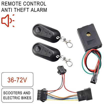 36V-72V Anti-Theft Bell Safety Alarm Remote Control E-Bike for Kugoo M4 Electric Scooter Anti-Theft Device Kit Replacement Parts
