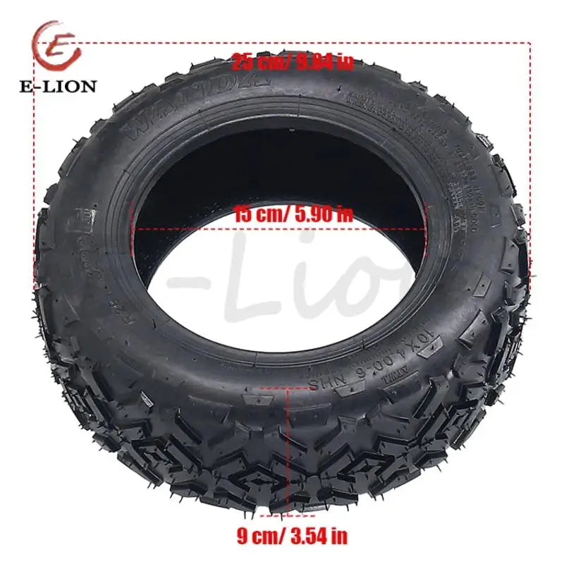 10X4.00-6 off-road vacuum tire for electric scooter ride hailing, wear-resistant tire, road tire, outer tire