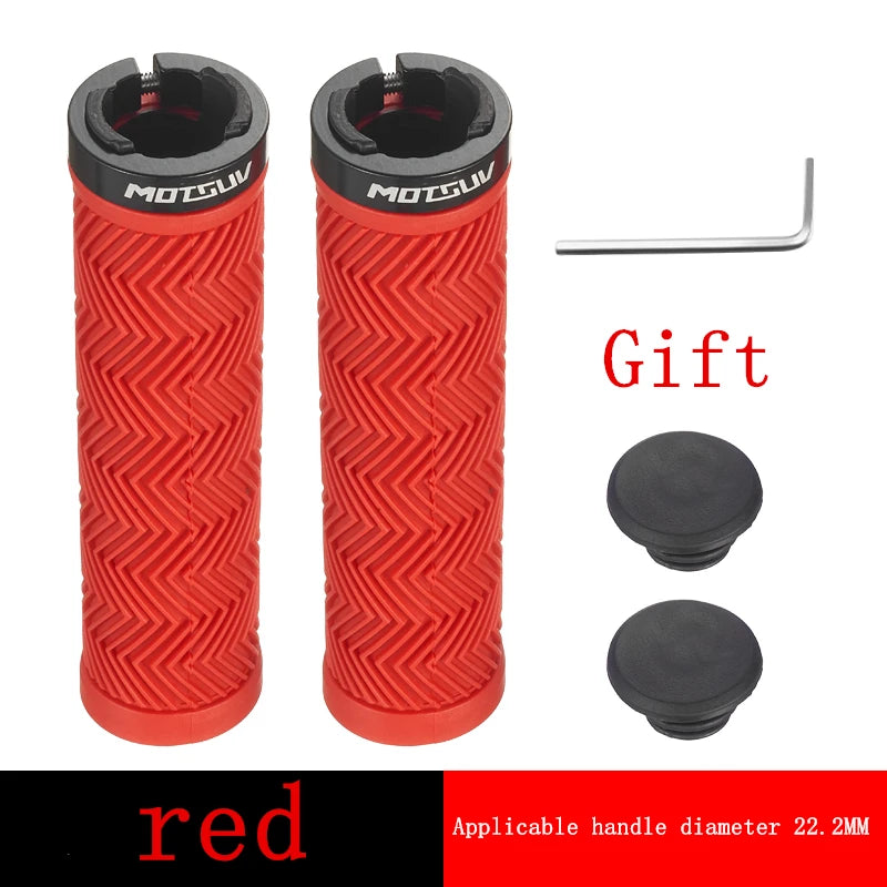 MOTSUV Bicycle Grips MTB Handbar Grip Rubber Non-slip Lock Ring Cycling Anti Slip and Shockproof Mountain Bike Accessory NEW HOT