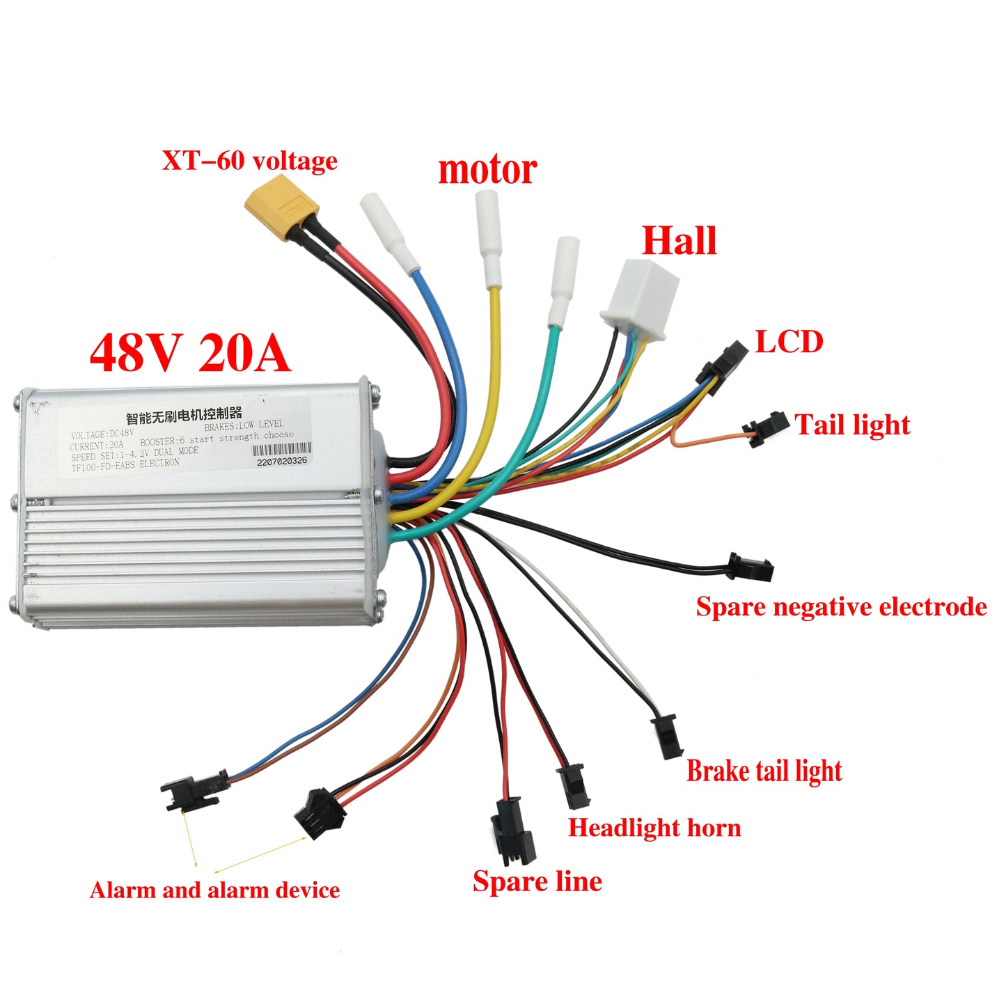 36V 48V Electric Scooter TF-100 Instrument Panel Controller Kit 6-Pin Display and Controller for KuGoo M4 Electric Scooter