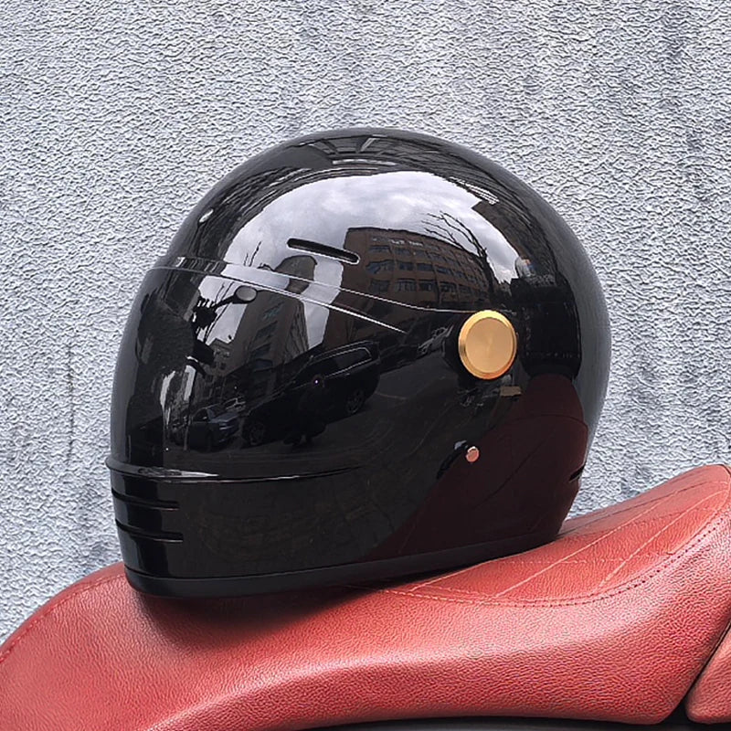 Full face motorcycle helmet - Classic design, suitable for both men and women, with safety protection certified by DOT