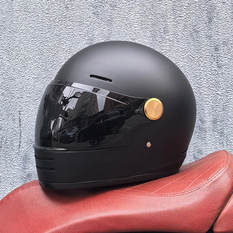 Full face motorcycle helmet - Classic design, suitable for both men and women, with safety protection certified by DOT