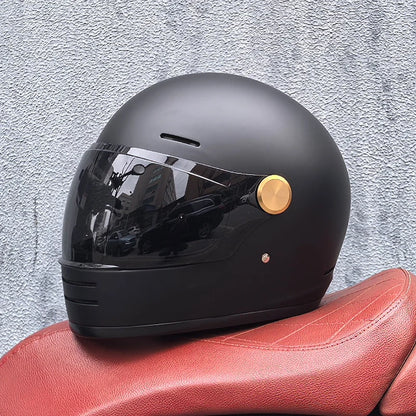 Full face motorcycle helmet - Classic design, suitable for both men and women, with safety protection certified by DOT