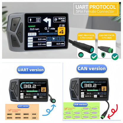 BaFang Motor Color Bluetoth Display EB02 CAN Protocol Unlock Speed Limit Set Wheel M510 M600 M820 M800 M200 M300 M620 M500 M410