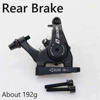 ZOOM HB700 Road Disc Brake Gravel Bike Mechanical disc Flat Mount Caliper Double Piston Bilateral Drive MD-C550 140 160mm