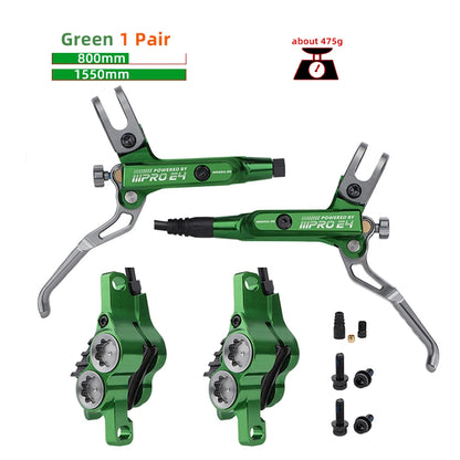 IIIPRO E4 Mountain Bike Hydraulic Brake 800/1550mm Front Rear Brake Cooling 4 Piston Oil Pressure AM DH E-bike MTB Disc Brake