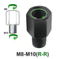 Black Mirror Adapter M10 M8 10MM 8MM Motorcycle Scooter Rearview Mirrors Adapters Right Left Hand Thread Conversion Bolt Screws M8-M10(R-R)
