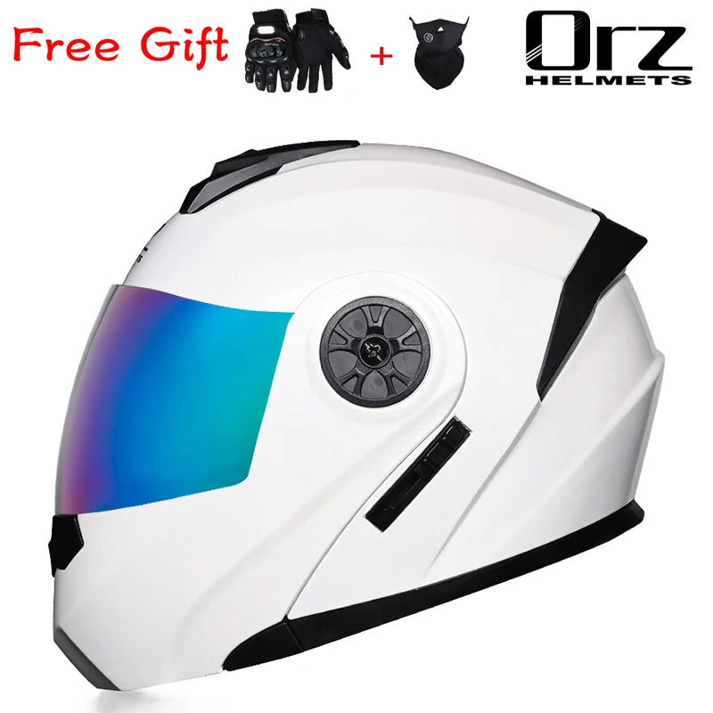Motorcycle helmet full face racing with Double sun visor Women man flip up Double lens for all seasons 6 China