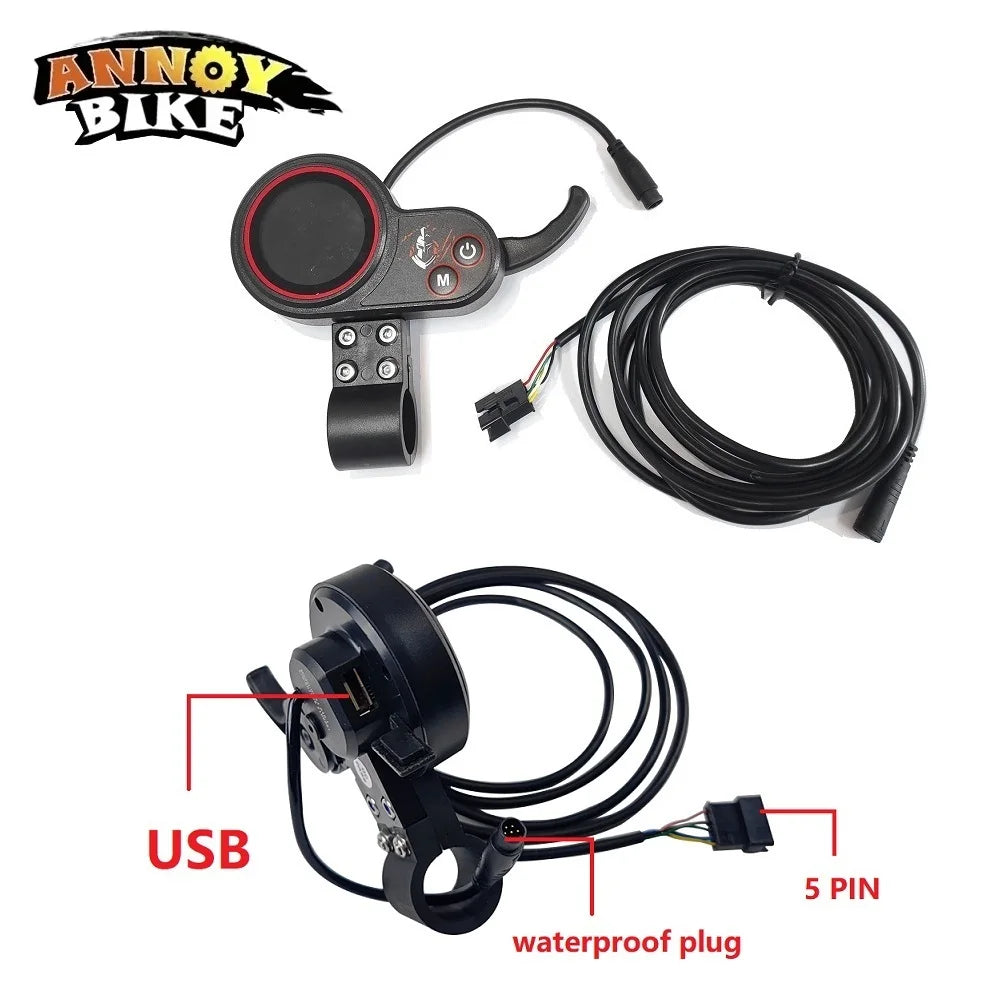 Electric Bicycle Dual Drive Controller 48v60v72v 50A70A90A120A160A Waterproof Cable for Electric Motorcycle Scooter LCD Display