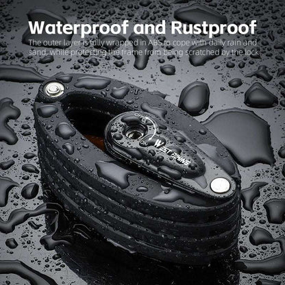 WEST BIKING Foldable Bicycle Lock Anti-theft High Security MTB Road Bike Chain Cable Padlock Durable Portable Cycling Accessory