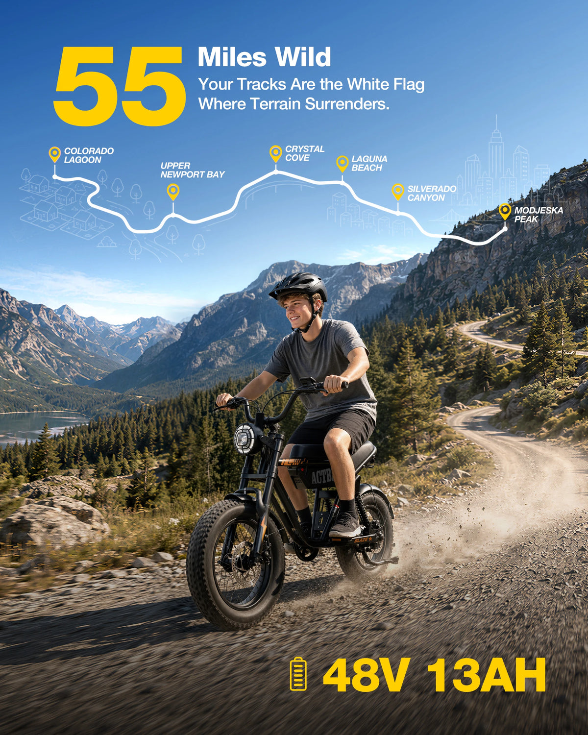48V 13Ah battery electric bike for adults