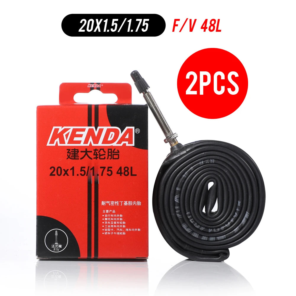 KENDA inner tube 20 inch 20x1.5-1.75 mountain bike tubes Schrader Presta bicycle inner tube 20er tire chambre air ultralight 2pc Presta 48L China