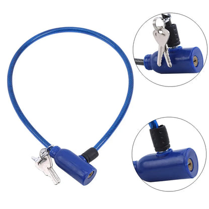 Bicycle Lock Exquisite Steel Cable Lock Outdoor Bike anti-theft Lock Mountain Bike Wire Lock Accessories Security With 2 Keys