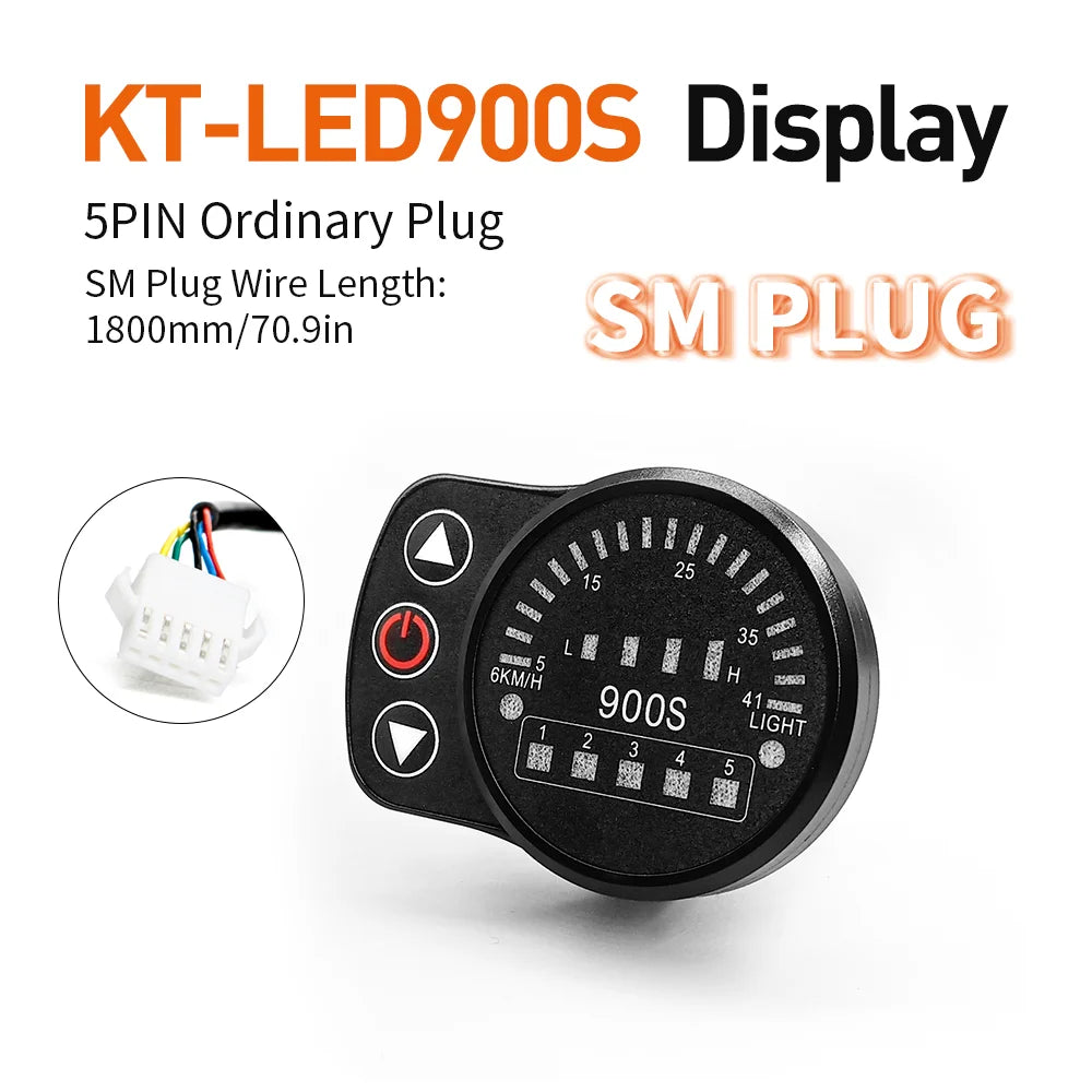 EBike Display KT LED-900S 24V 36V 48V SM/Waterproof Connect Electric Bicycle Accessories Display LED900S SM Plug