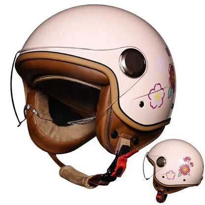ORZ Retro Motorcycle Pedal 3/4 Half Helmet