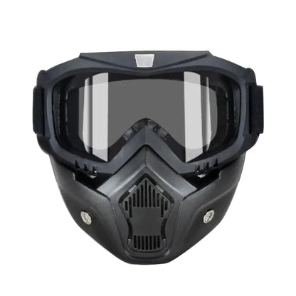 Goggles Full Face Hd Transparent Fog-proof Sand-proof Electric Welding Protective Glasses Versatile Breath-proof Windproof Mask Black-lens