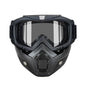 Goggles Full Face Hd Transparent Fog-proof Sand-proof Electric Welding Protective Glasses Versatile Breath-proof Windproof Mask Black-lens