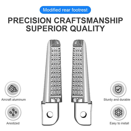 1 Pair Foot Peg Anti-Slip Foot Rests Pegs Aluminum Alloy Motorcycle Rear Footrests for Honda Phantom 150 CB190R for Yamaha