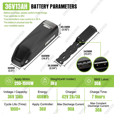 36V13Ah Downtube