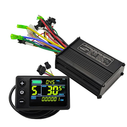 36V 48V 500W 25A E-Bike FOC Sine Wave Brushless Motor Controller S866 Colour LCD Display Set for Electric Bicycle Scooter Repair