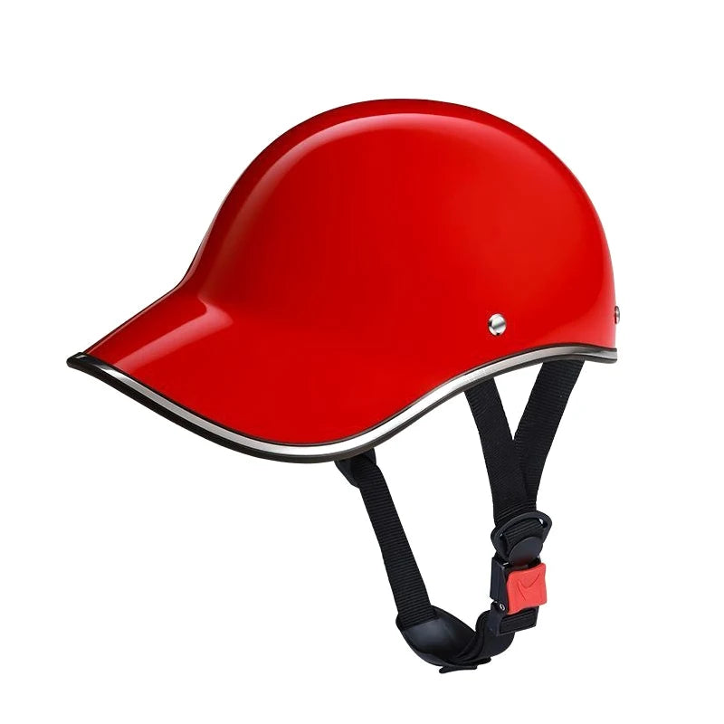 Motorcycle Half Helmet Baseball Cap Universal Men Women Helmet Adult Electric Bicycle Helmets Red China