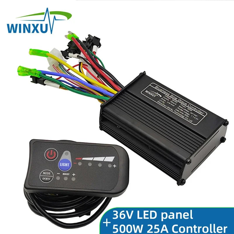 36V 48V 500W 25A Sine Wave Brushless Motor Driver Controller S810 810 LED Display Panel Set for Electric Bicycle Scooter Repair