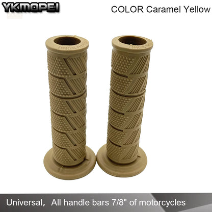 Universal 7/8'' 22mm Motorcycle Handle Bar Grips for Yamaha, Kawasaki, Suzuki, Honda, Cafe Racer, Dirt Bike