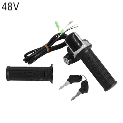 Throttle Handlebar LED Display for Electric Scooter Bike 24/36/48/60V Throttle Speed Adjustment Handle with Key Handle Grip
