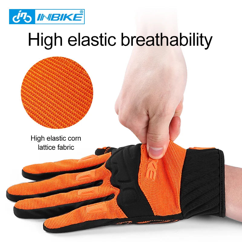 INBIKE Men's Cycling Gloves Touchscreen MTB Cycling Bicycle Riding Gloves for Men Bike Sports Gloevs Motorcycle MTB Accessories