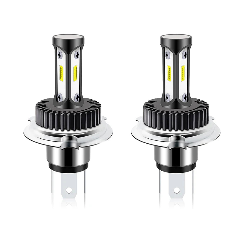1/2Pcs H4 9003 Led Motorcycle Headlight Super Bright Low High Beam Motorcycle Lighting 6000K 12V 24V Motorbike Headlamp Led Bulb 2pcs