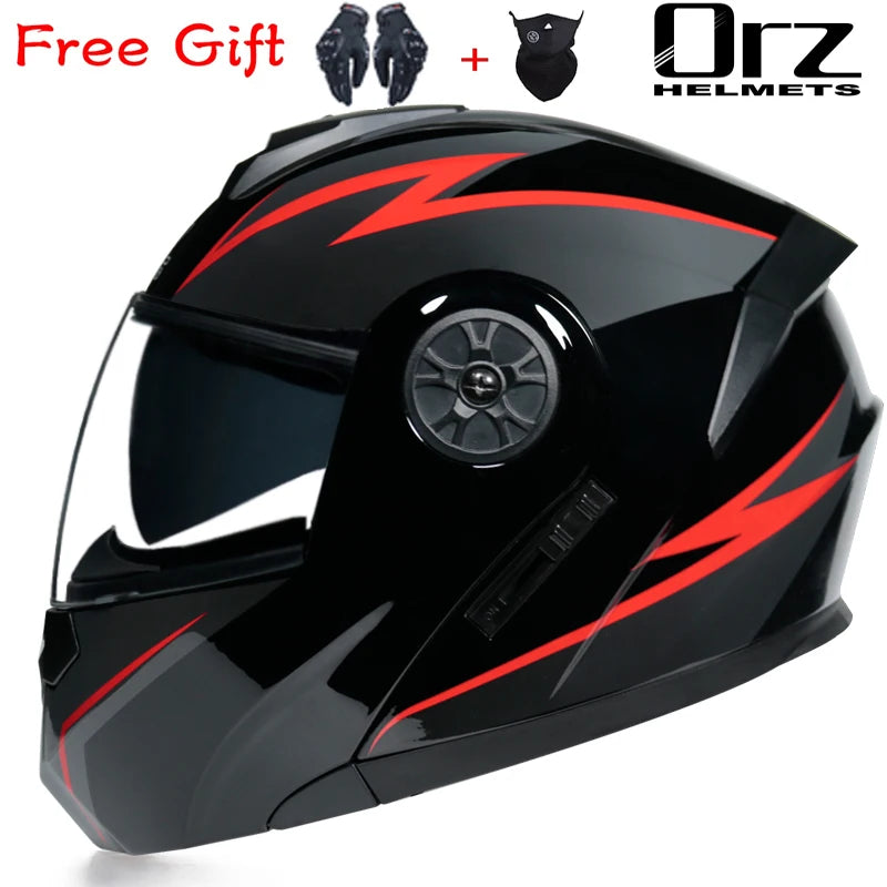 Motorcycle helmet full face racing with Double sun visor Women man flip up Double lens for all seasons 4 China