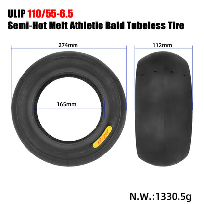 ULIP 11 Inch Semi-Hot Melt Athletic Bald Tubeless Tires for Dualtron Ultra2 THUNDER II Kaabo Wolf Warrior Electric Scooter Tyres