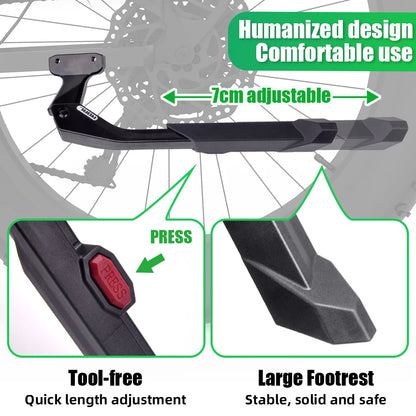 RBRL Adjustable Bicycle Kickstand - Aluminium Alloy for 24-29" Bikes