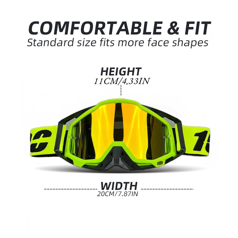 High Quanlity Motorcycle Glasses Goggles Motocross Goggles Helmet MX Moto Dirt Bike ATV Ski Outdoor Sports Glass Scooter Goggles