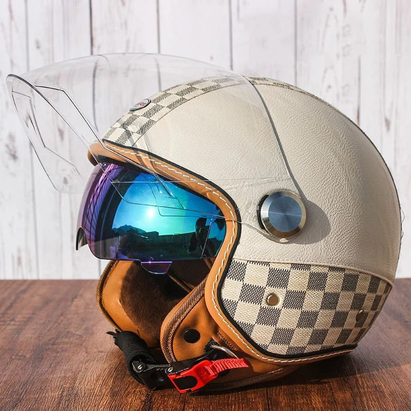 DOT approved retro jet helmet back profile for men and women